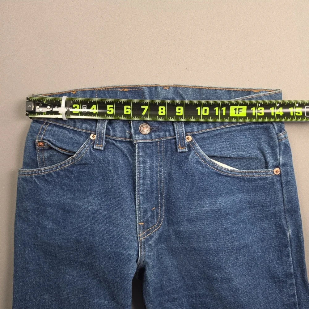 Vintage Levis 505 Orange Tab Jeans Mens 29 Made USA Straight Blue Denim 28x30